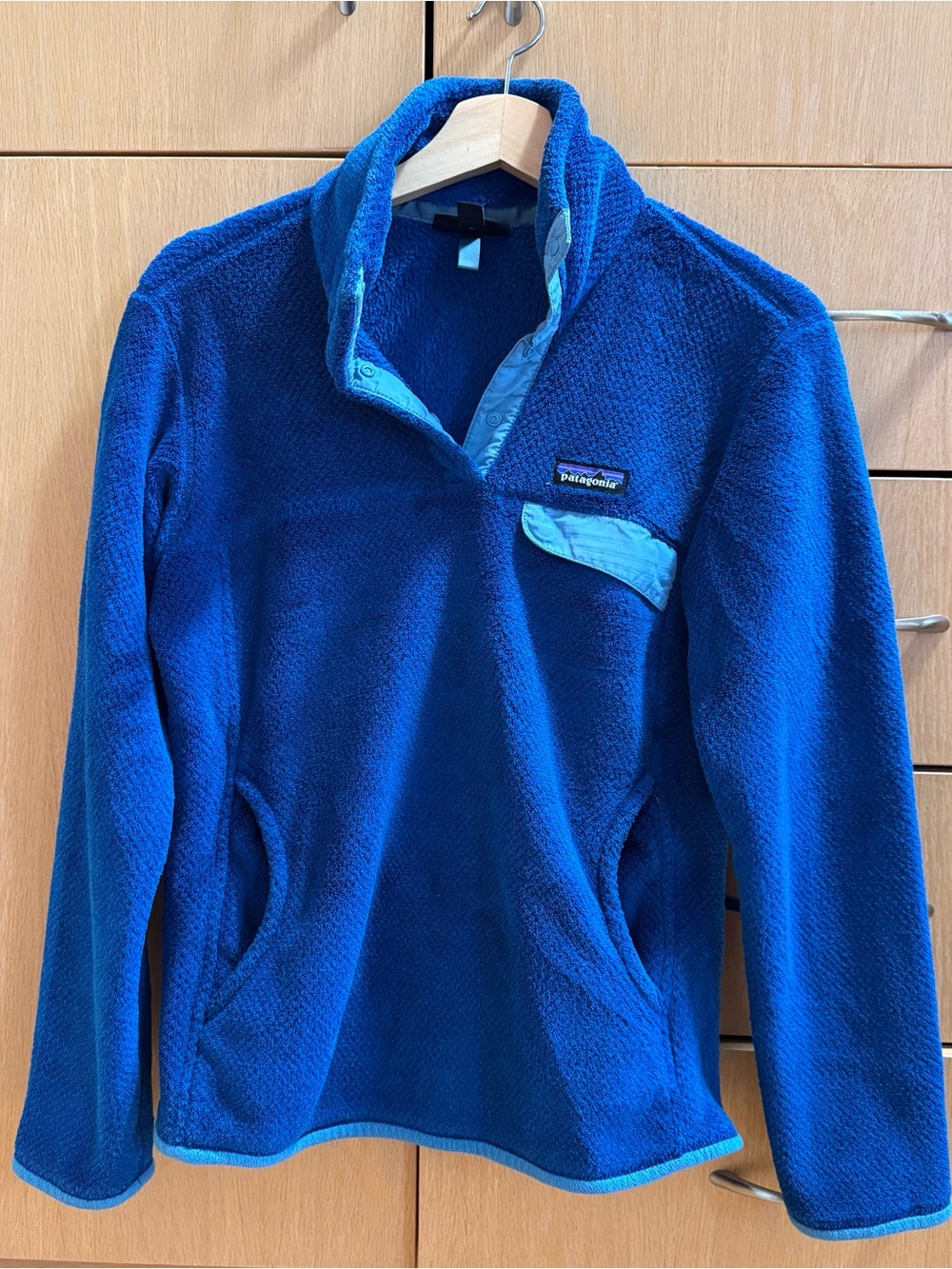 Patagonia Fleece Snap-T Pullover Blue Women's